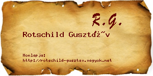 Rotschild Gusztáv névjegykártya